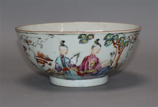 An 18th century Chinese famille rose bowl diameter 18cm